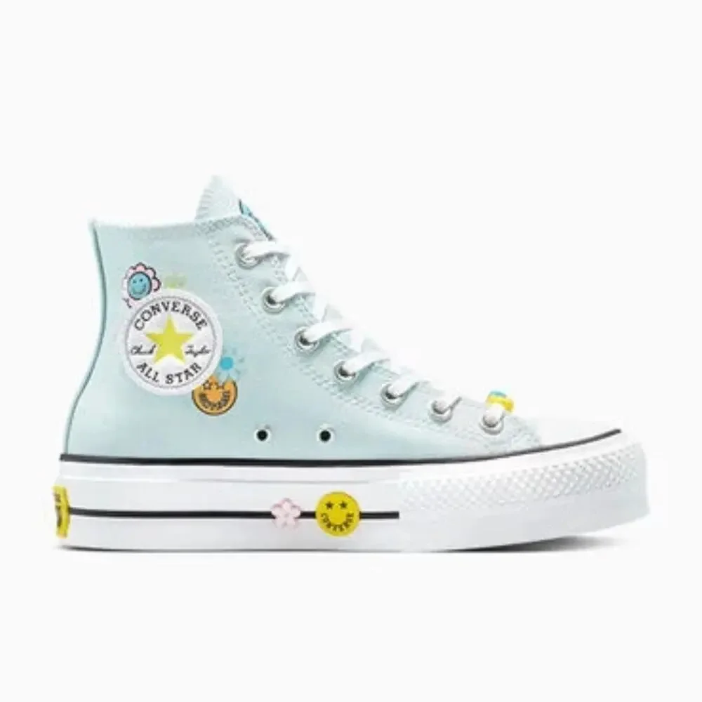 Chuck Taylor Converse All Stars Lift Platform Smiles High Top Sneakers Size 10
